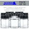 10 Pack TB-001 Empty 3/4 Ounce (22cc) Glass Jar Bottles with Plastic Lids, Paint Storage Bottles, Jars Screw Into Siphon Feed Airbrush Lid Assemblies